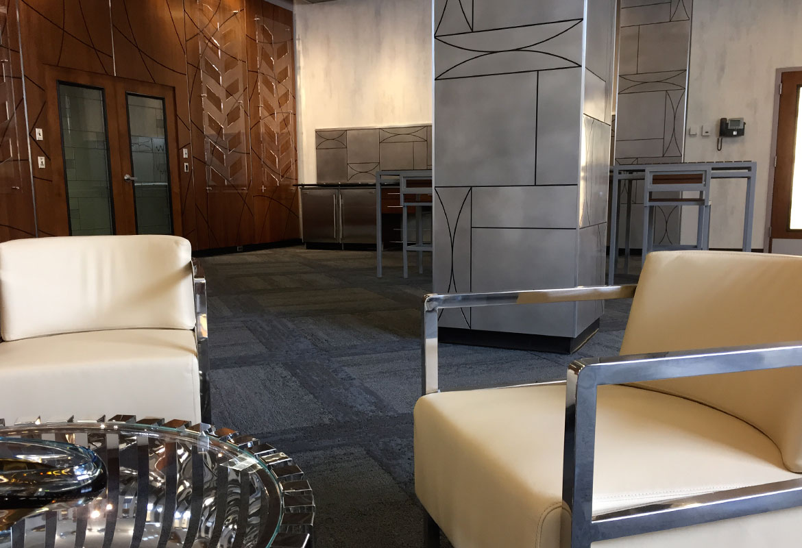 Appalachian Power AEP roanoke office lobby art deco