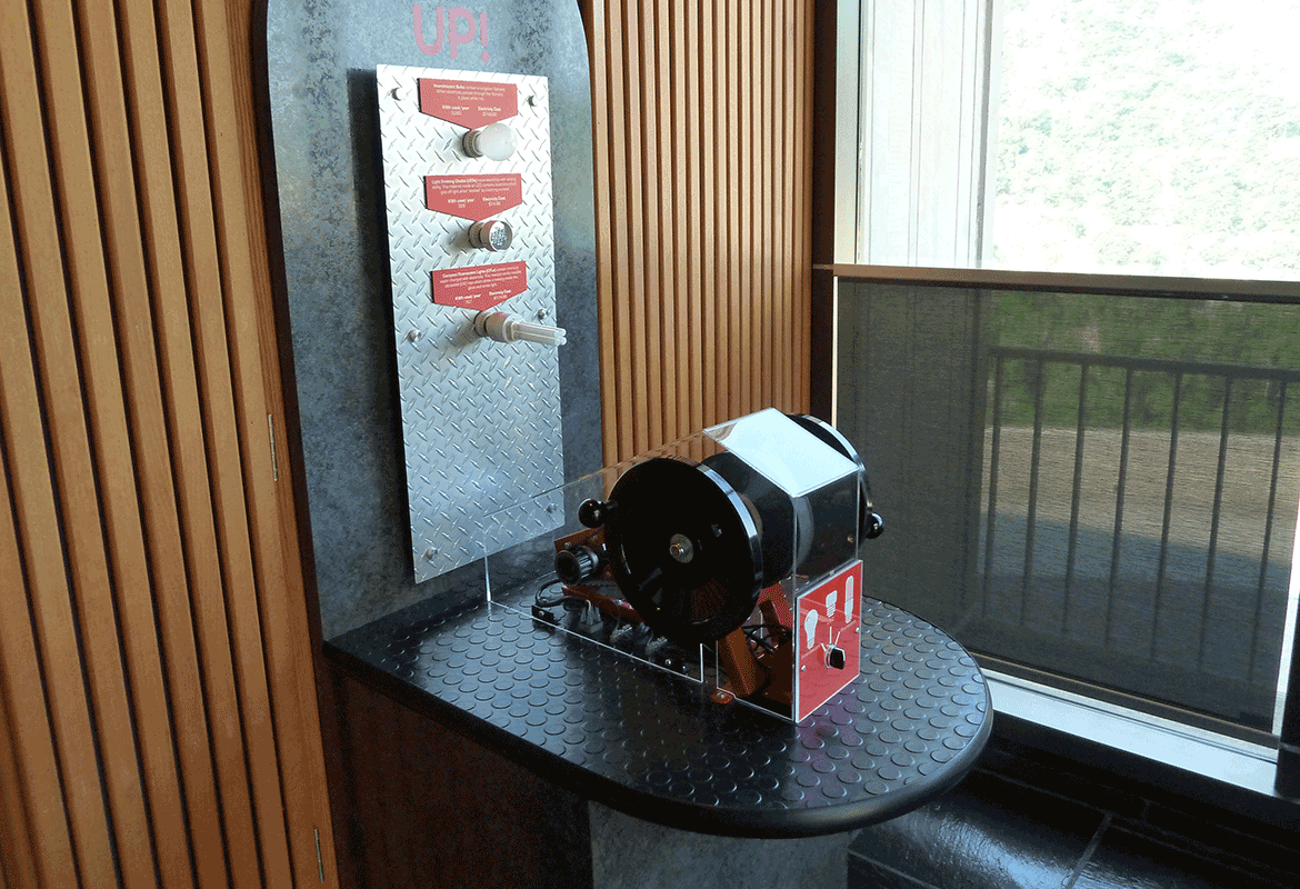Appalachian Power Smith Mountain Dam visitor's center exhibit crank
