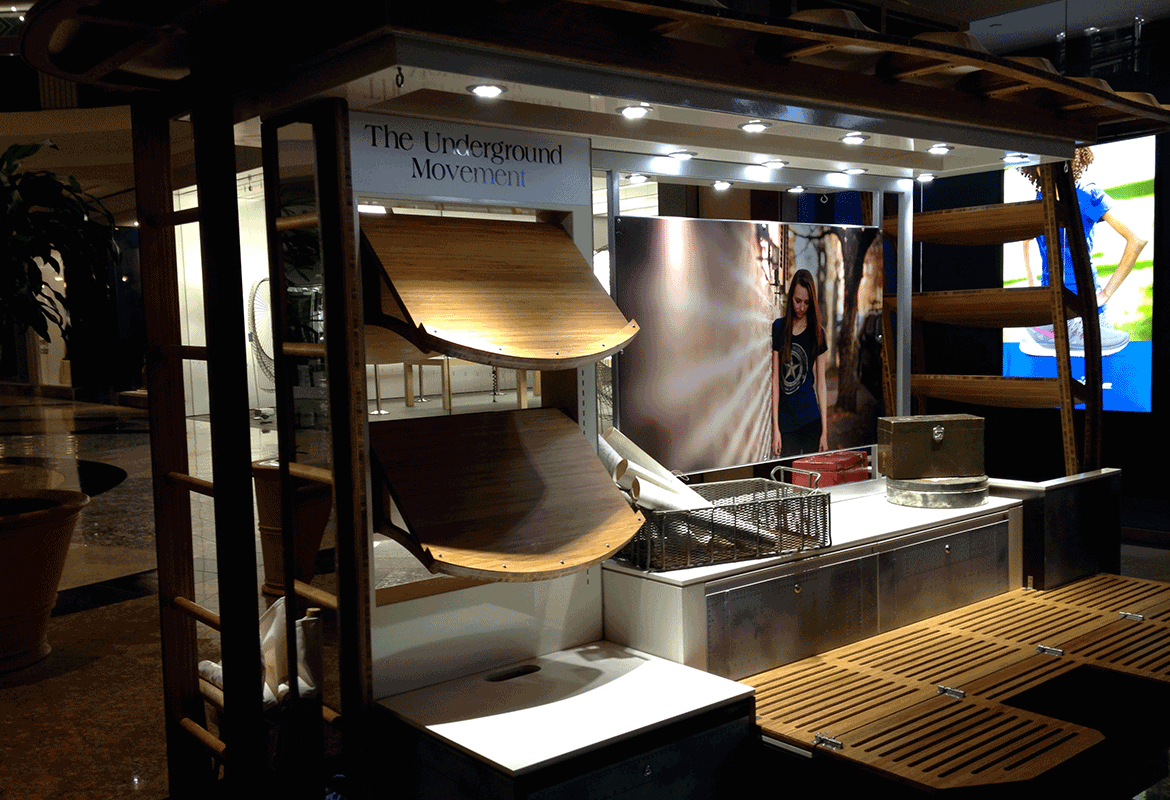 Underground Movement sales kiosk Polaris Mall Columbus ohio